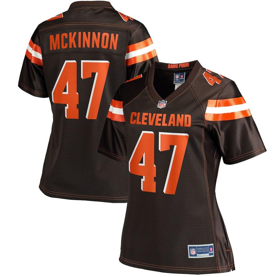 Women's Cleveland Browns Jeremiah McKinnon NFL Pro Line Brown Player Jersey