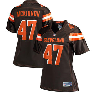 Women's Cleveland Browns Jeremiah McKinnon NFL Pro Line Brown Player Jersey
