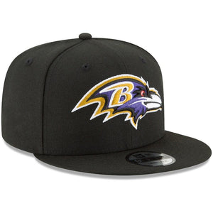 New Era Baltimore Ravens Black Basic 9FIFTY Adjustable Snapback Hat