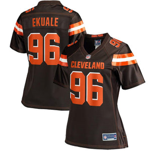 Women's Cleveland Browns Daniel Ekuale NFL Pro Line Brown Player Jersey