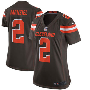 Women's Cleveland Browns Johnny Manziel Nike Brown Game Jersey