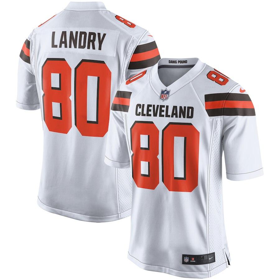 Men's Cleveland Browns Jarvis Landry Nike White Player Game Jersey