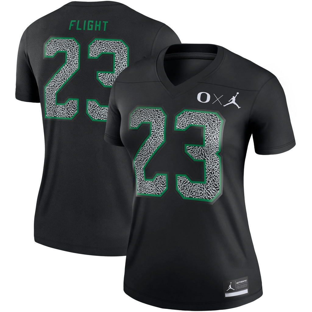 Women's Jordan Brand #23 Black Oregon Ducks Jumpman Legend Jersey