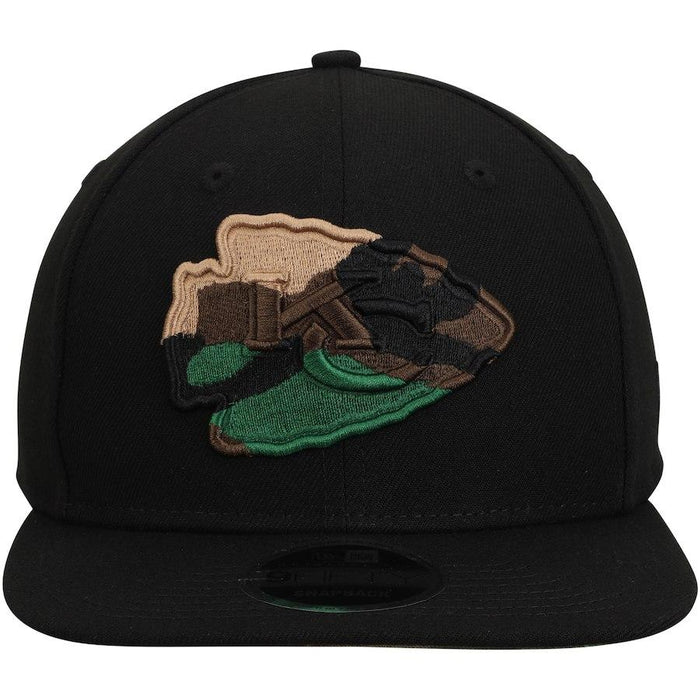 New Era Kansas City Chiefs Black Camo Capped 9FIFTY Adjustable Hat