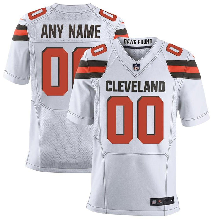 Men's Cleveland Browns Nike White Elite Custom Jersey