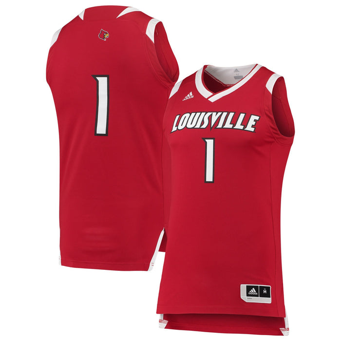 Men's Adidas Red/White Louisville Cardinals Chase Basketball Jersey