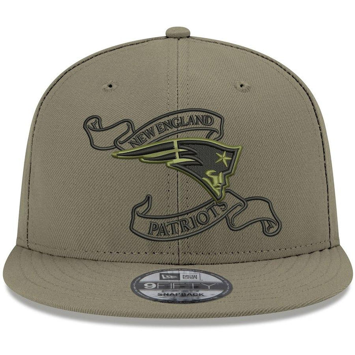 New Era New England Patriots Olive Crafted in the USA 9FIFTY Adjustable Hat