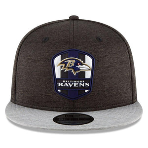 New Era Baltimore Ravens Black/Heather Gray 2018 NFL Snapback Adjustable Hat