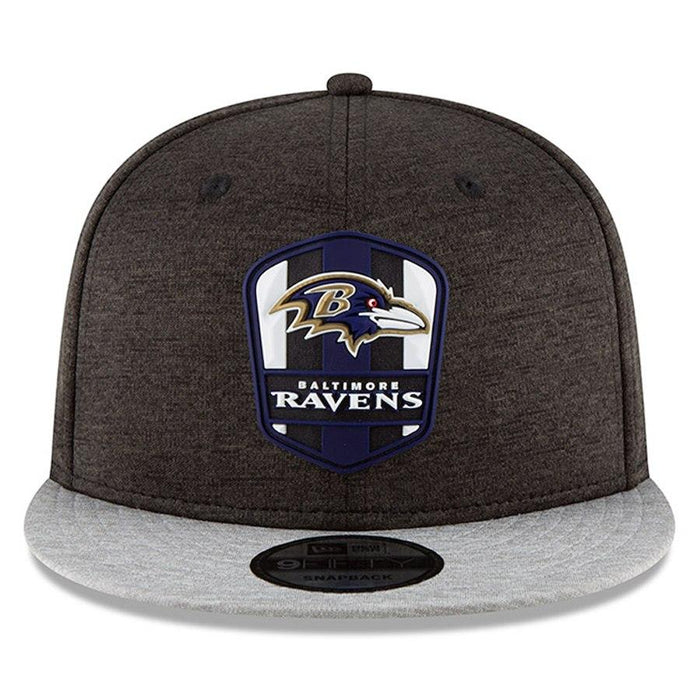 New Era Baltimore Ravens Black/Heather Gray 2018 NFL Snapback Adjustable Hat