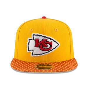New Era Kansas City Chiefs Gold 2017 Sideline Official 9FIFTY Snapback Hat