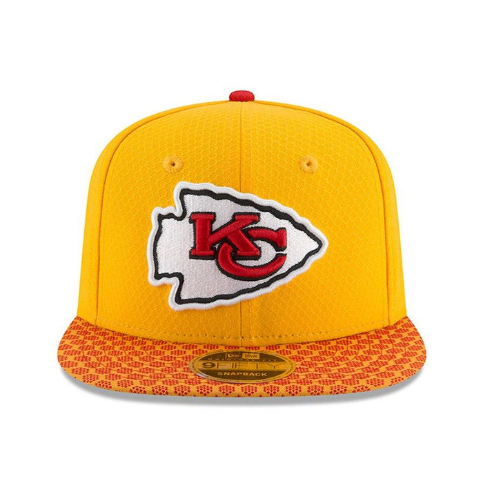 New Era Kansas City Chiefs Gold 2017 Sideline Official 9FIFTY Snapback Hat
