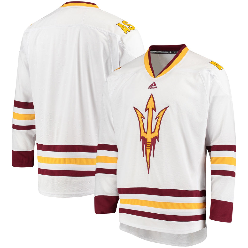 Men's Adidas White Arizona State Sun Devils Hockey Jersey