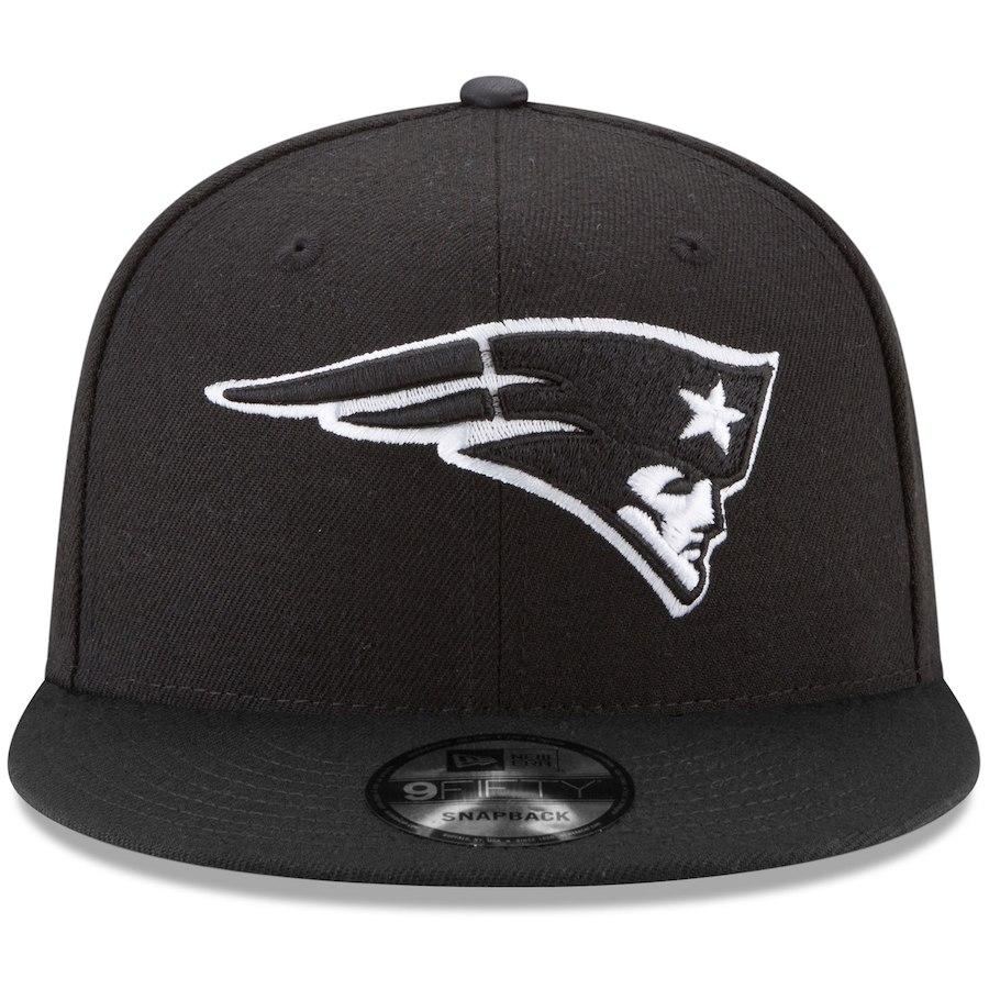 New Era New England Patriots Black B-Dub 9FIFTY Adjustable Hat