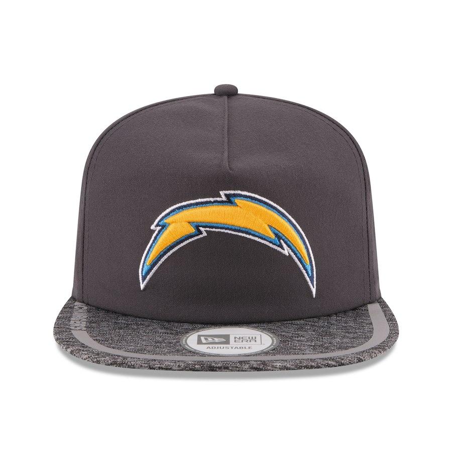 New Era Los Angeles Chargers Gray On Field Training Camp A-Frame Adjustable Hat