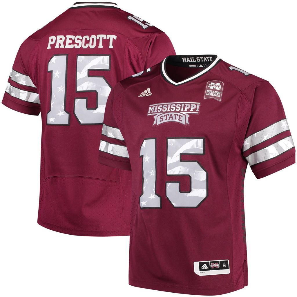 Men's Adidas #15 Maroon Mississippi State Bulldogs Special Games Jersey