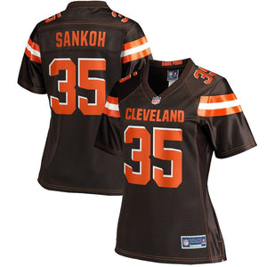 Women's Cleveland Browns Tigie Sankoh NFL Pro Line Brown Player Jersey