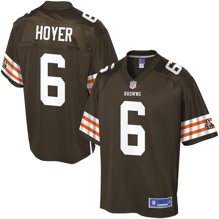 Pro Line Men's Cleveland Browns Historic Logo Brian Hoyer Team Color Jersey