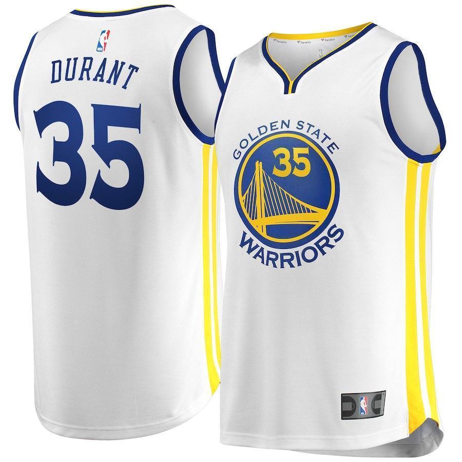 Kevin Durant Golden State Warriors White Swingman Jersey 2018 - 2019