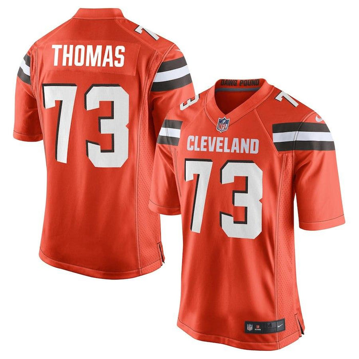 Men's Cleveland Browns Joe Thomas Nike Orange Game Jersey