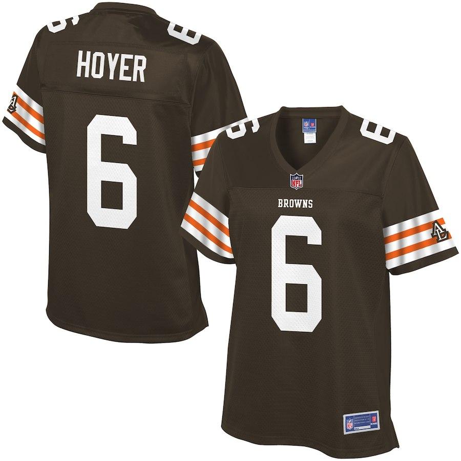 Pro Line Women's Cleveland Browns Historic Logo Brian Hoyer Team Color Jersey