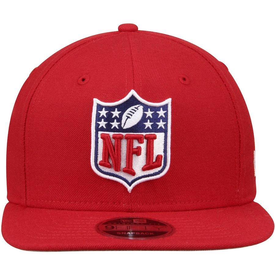 New Era NFL Shield Logo Red Original Fit 9FIFTY Adjustable Snapback Hat