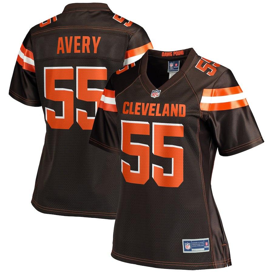 Women's Cleveland Browns Genard Avery NFL Pro Line Brown Player Jersey