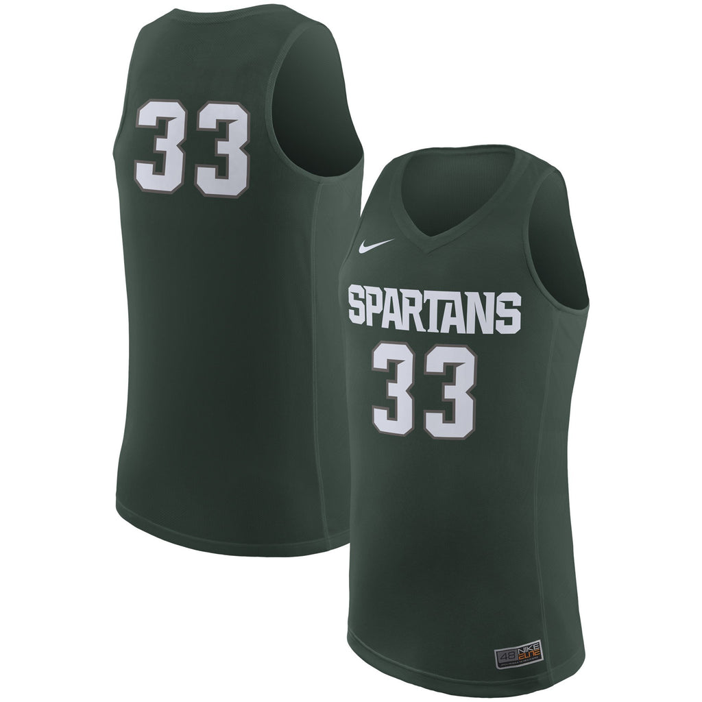Men's Nike Green Michigan State Spartans College Replica Basketball Jersey