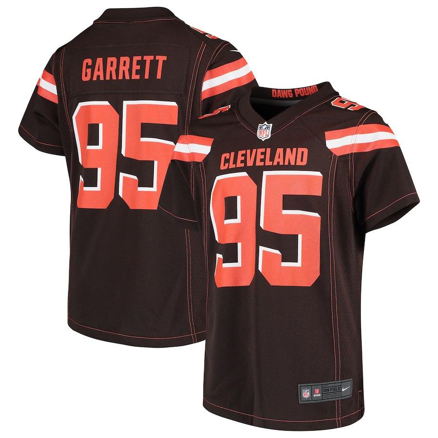 Girls Youth Cleveland Browns Myles Garrett Nike Brown Game Jersey