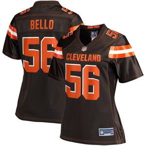 Women's Cleveland Browns BJ Bello NFL Pro Line Brown Player Jersey