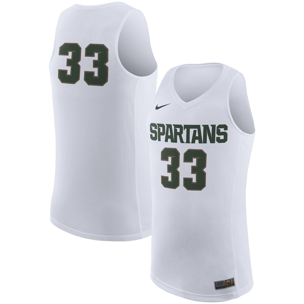 Men's Nike Green Michigan State Spartans College Replica Basketball Jersey