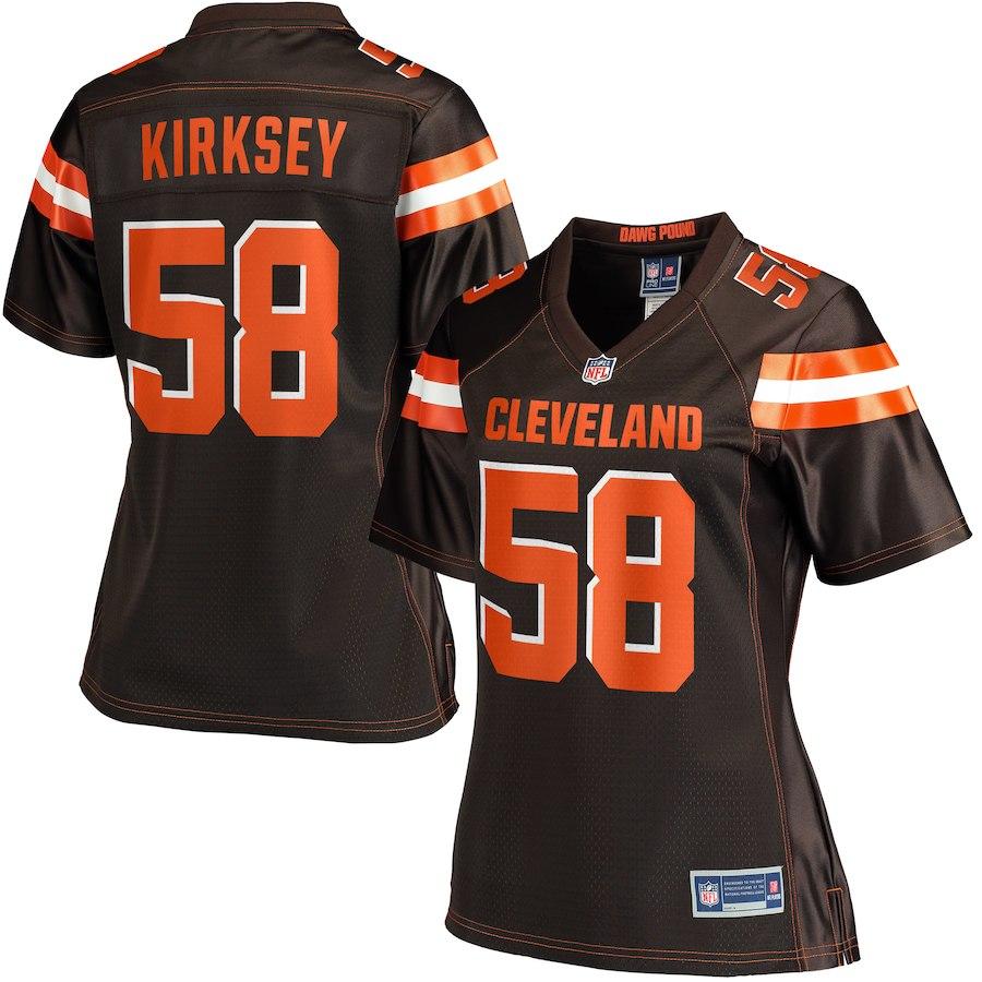 Women's Cleveland Browns Christian Kirksey NFL Pro Line Brown Player Jersey