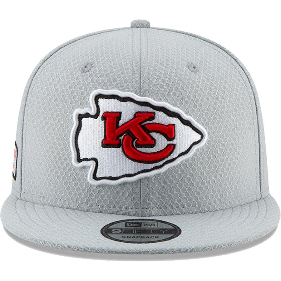 New Era Kansas City Chiefs Gray Crucial Catch 9FIFTY Snapback Adjustable Hat