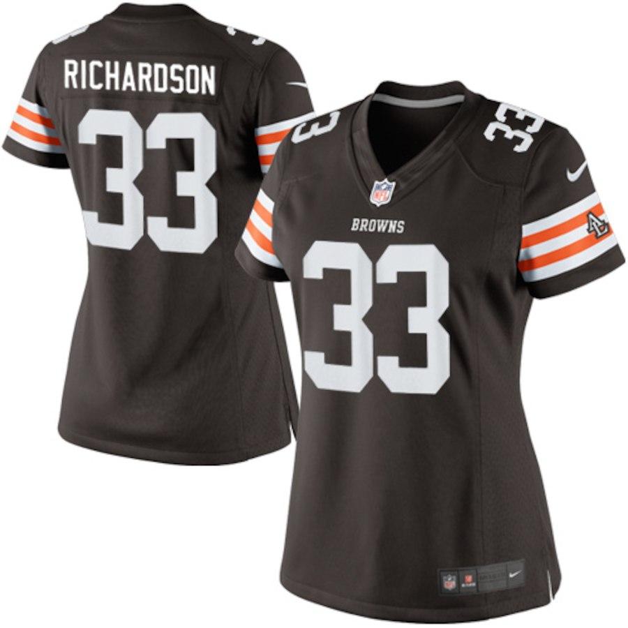 Women's Cleveland Browns Historic Logo Trent Richardson Nike Brown Limited Jersey