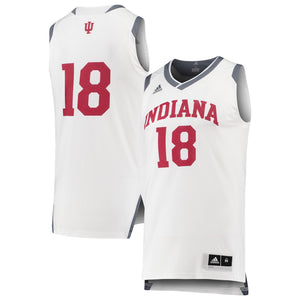 Men's Adidas White Indiana Hoosiers Chase Basketball Jersey