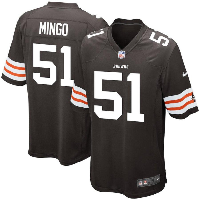 Men's Cleveland Browns Historic Logo Barkevious Mingo Nike Brown Game Jersey