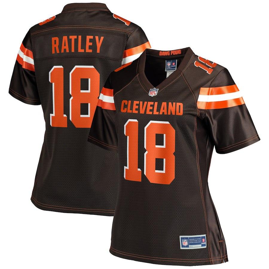 Women's Cleveland Browns Damion Ratley NFL Pro Line Brown Player Jersey