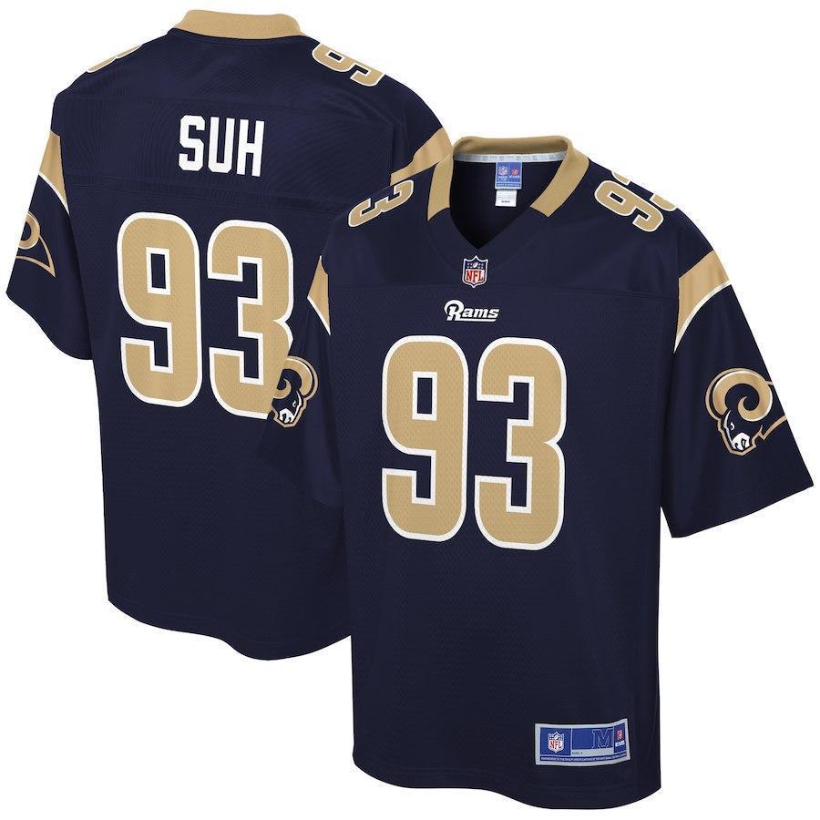 Los Angeles Rams Ndamukong Suh Black Jersey 2018 - 2019