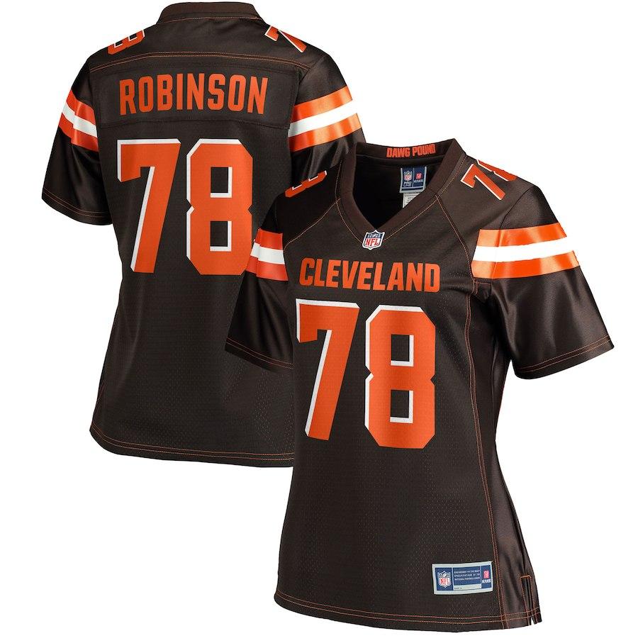 Women's Cleveland Browns Greg Robinson NFL Pro Line Brown Player Jersey