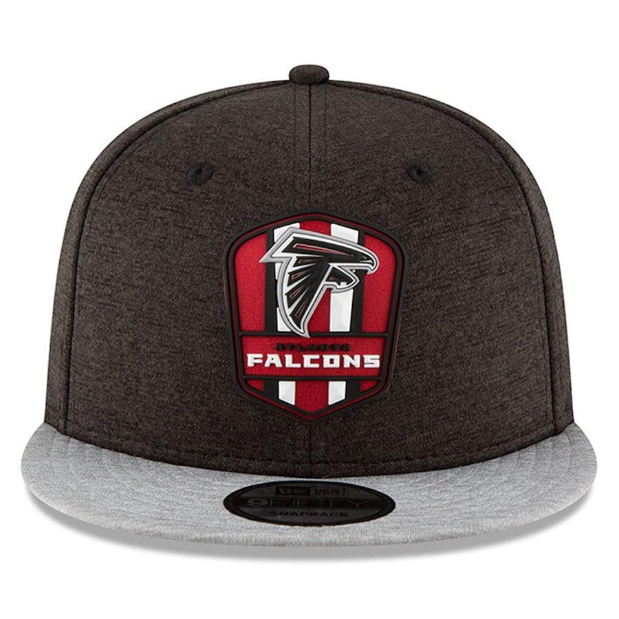 New Era Atlanta Falcons Black/Heather Gray 2018 NFL Sideline Road Official 9FIFTY Snapback Adjustable Hat