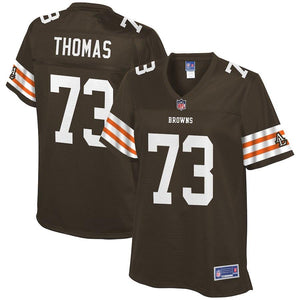 Women's Cleveland Browns Joe Thomas NFL Pro Line Brown Historic Logo Player Jersey