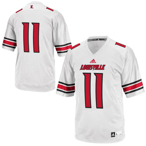 Louisville Cardinals adidas No. 11 Replica Master Jersey - White