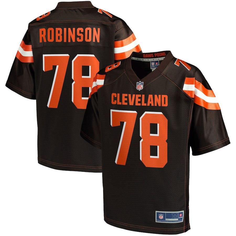 Men's Cleveland Browns Greg Robinson NFL Pro Line Brown Player Jersey