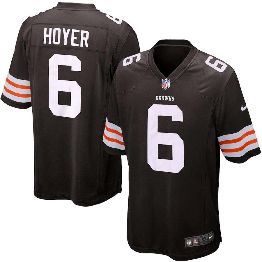 Youth Cleveland Browns Historic logo Brian Hoyer Nike Brown Game Jersey