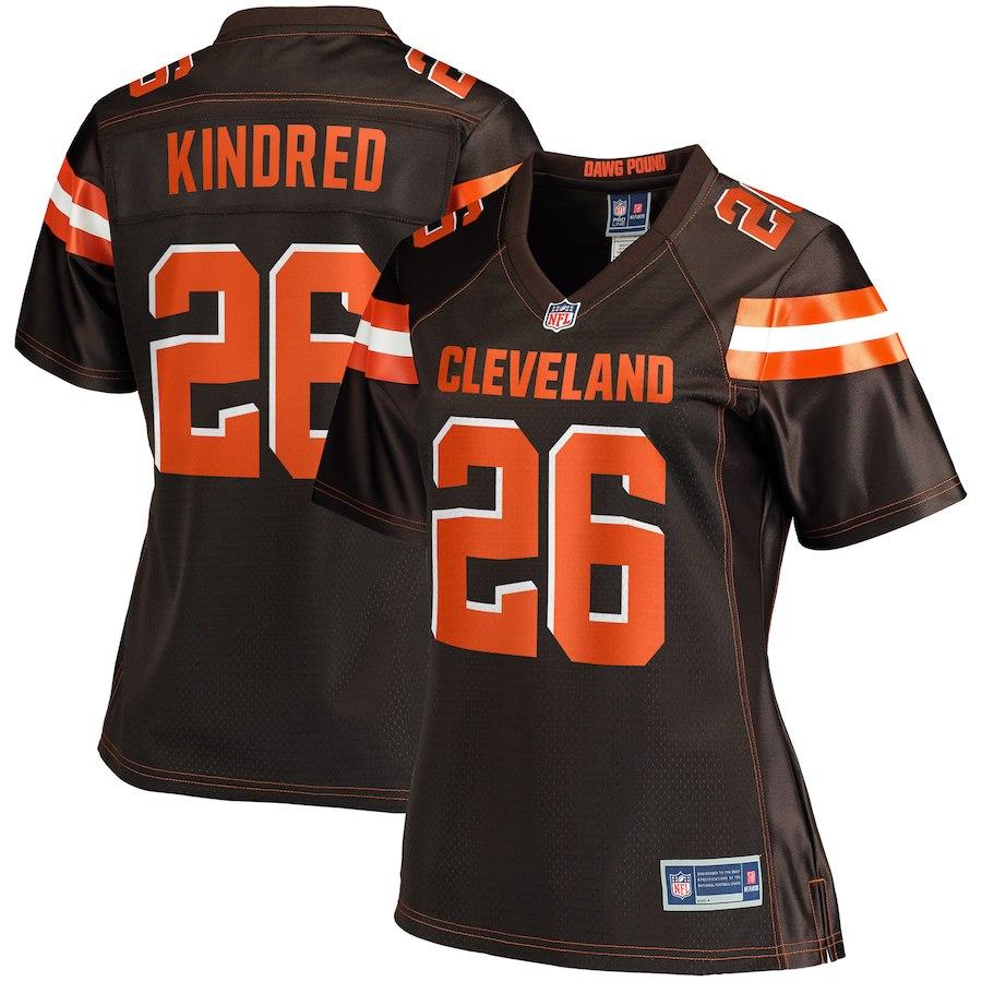 Women's Cleveland Browns Derrick Kindred NFL Pro Line Brown Team Color Player Jersey