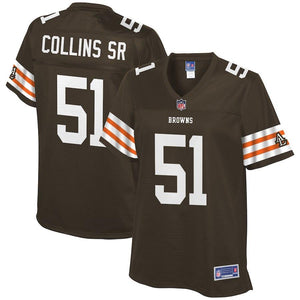 Women's Cleveland Browns Jamie Collins NFL Pro Line Brown Historic Logo Player Jersey