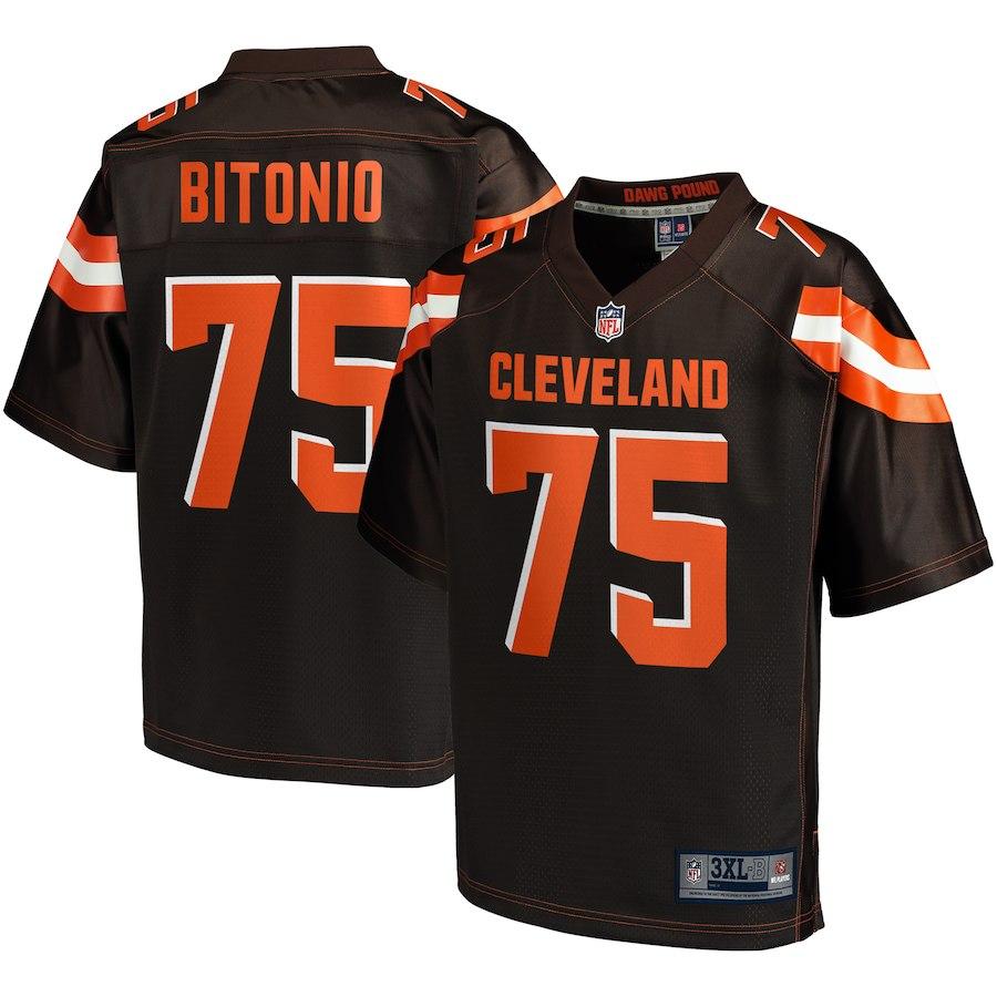Men's Cleveland Browns Joel Bitonio NFL Pro Line Brown Big & Tall Player Jersey