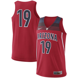Men's Nike #19 Red Arizona Wildcats Hyper Elite Authentic Basketball Jersey