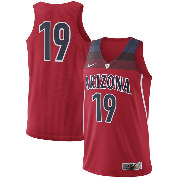 Men's Nike #19 Red Arizona Wildcats Hyper Elite Authentic Basketball Jersey