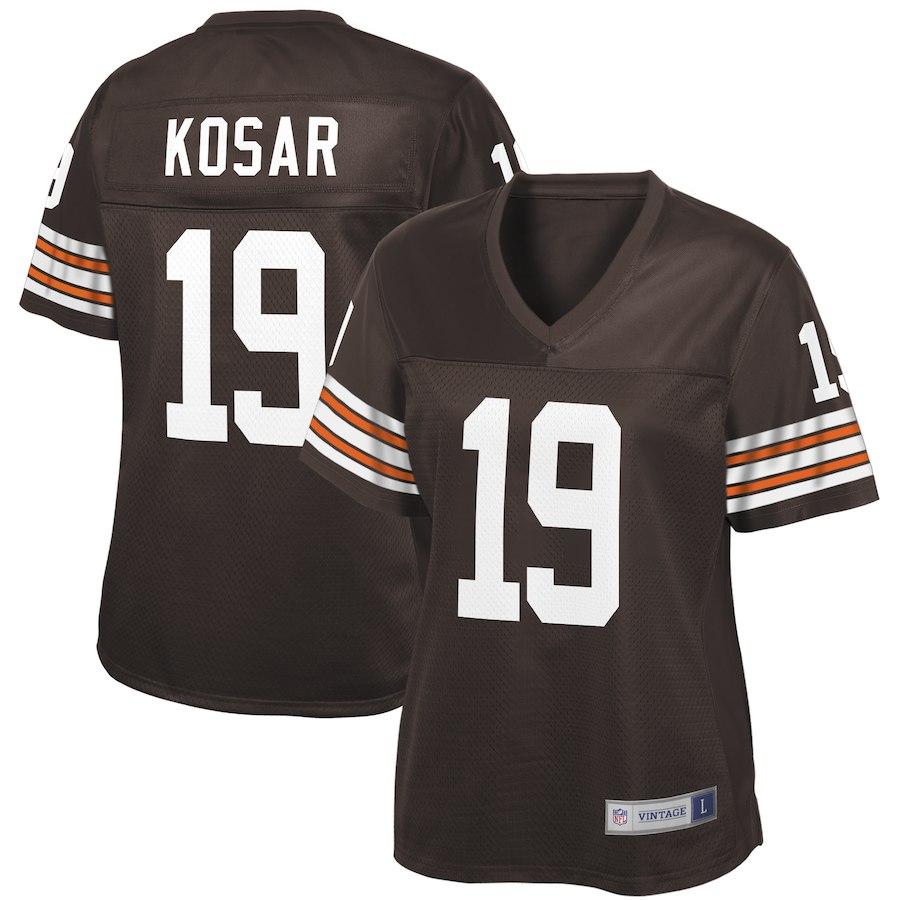Women's Cleveland Browns Bernie Kosar NFL Pro Line Brown Retired Player Jersey
