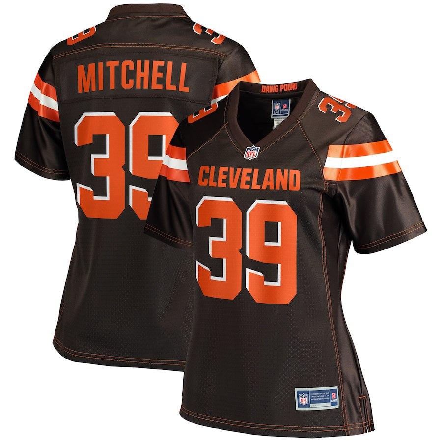 Women's Cleveland Browns Terrance Mitchell NFL Pro Line Brown Player Jersey